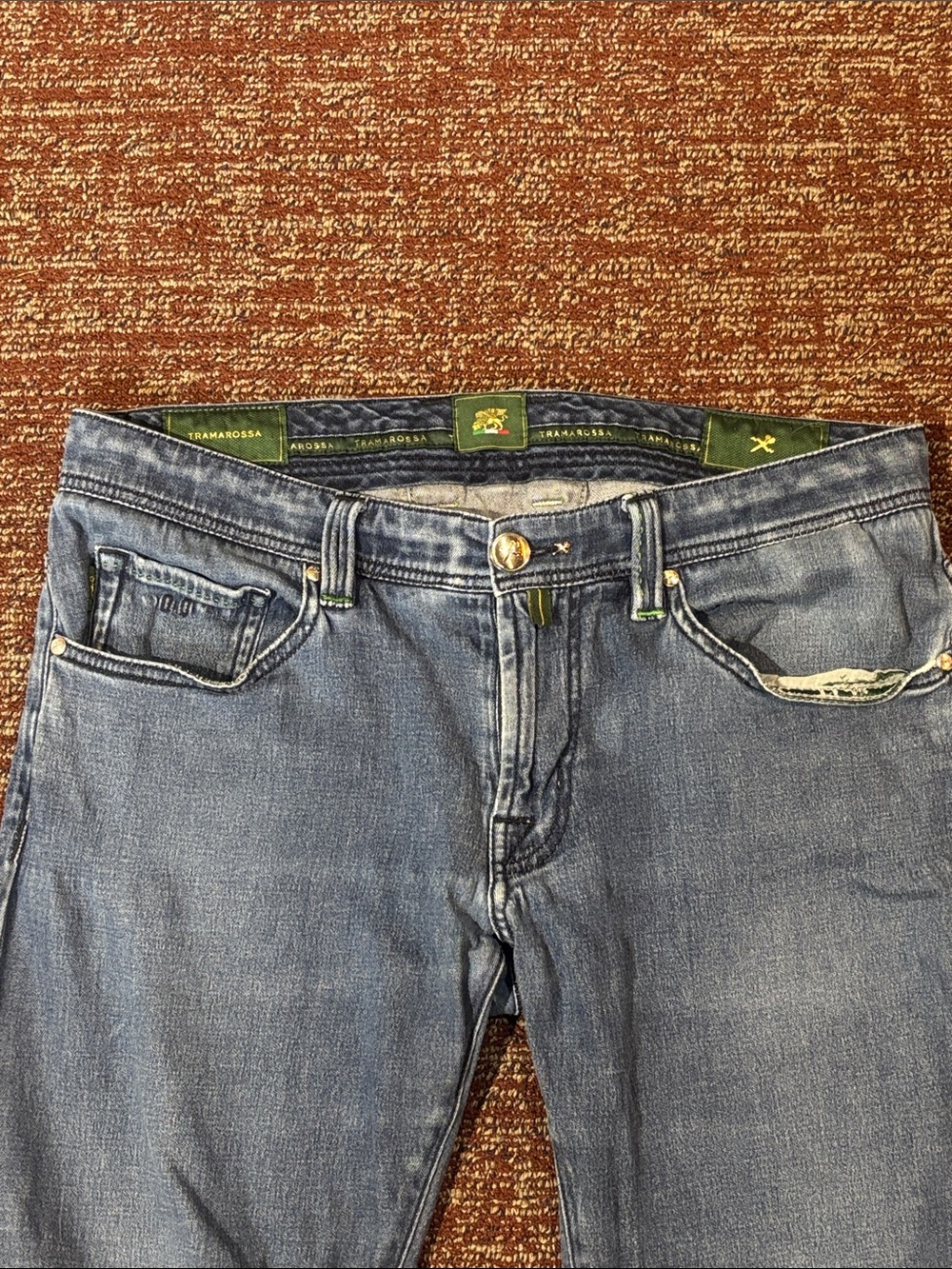 Tramarossa Leonardo medium wash slim leg designer denim men’s 33 euro jeans - Picture 4 of 16